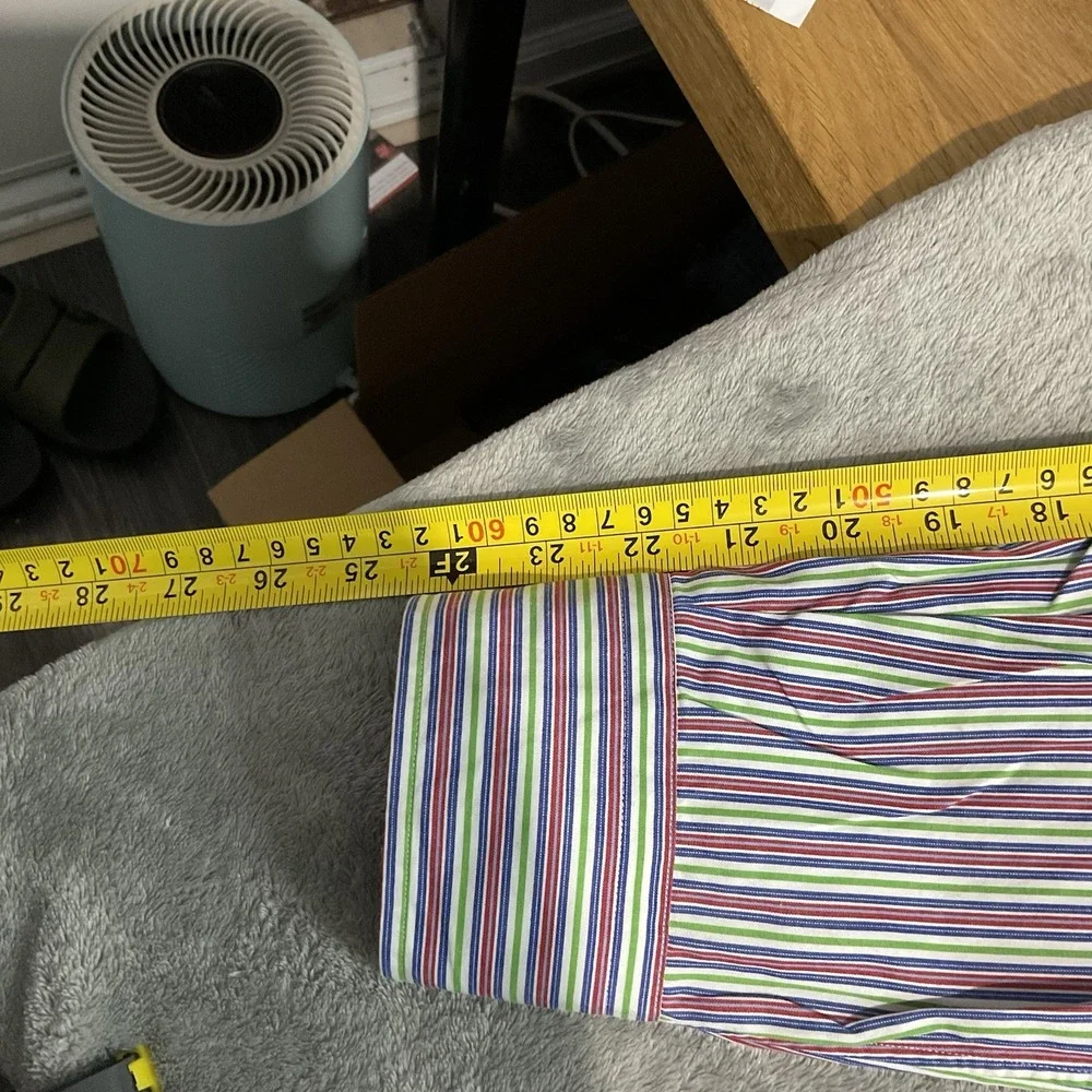 Vtg 90s Polo Ralph Lauren Curham Colorful Striped Dress Shirt Mens 15 1/2 32-33